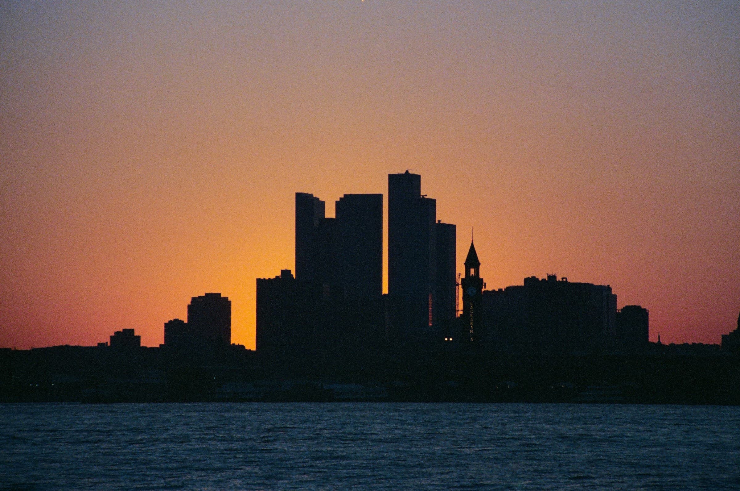 Jersey City skyline at dusk